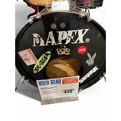 Used Mapex 5 Piece venus series Red Drum Kit