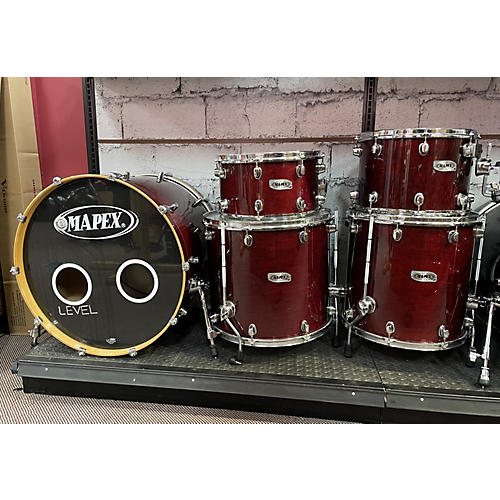 Mapex Used Mapex 5 piece Pro M Wine Red Drum Kit Wine Red