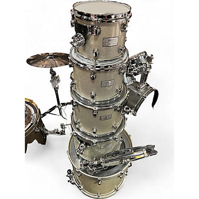 Used Mapex 5 piece Saturn Series Silver Sparkle Drum Kit