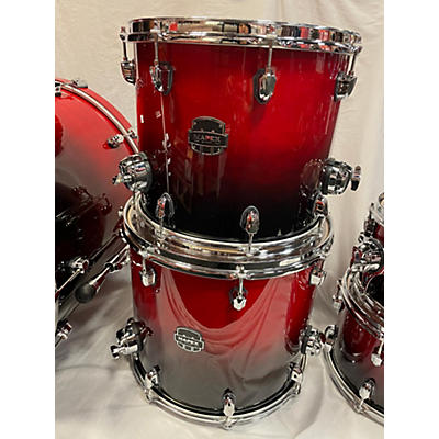 Used Mapex 5 piece Saturn V Studioease Scarlet Fade Drum Kit