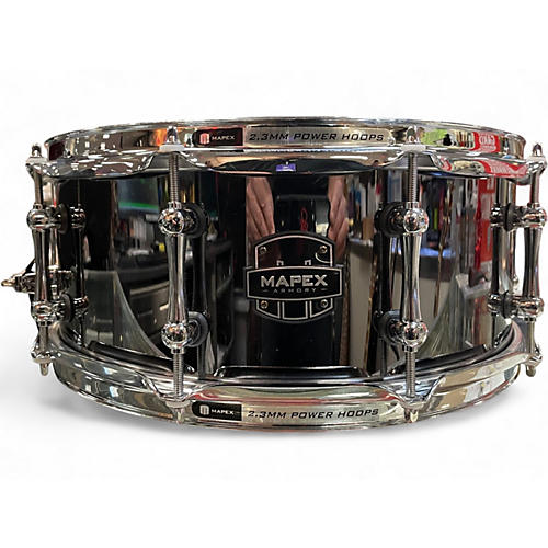 Used Mapex 5.5X14 Armory Series Tomahawk Black Chrome Drum Black Chrome 10