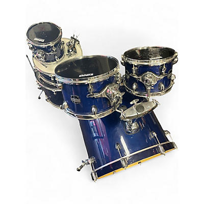 Used Mapex 6 Piece 6 piece hard maple blue Drum Kit