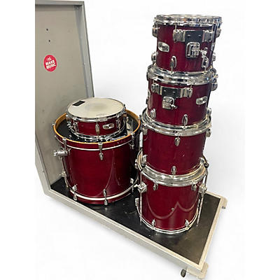 Used Mapex 6 Piece M SERIES CHERRY RED Drum Kit