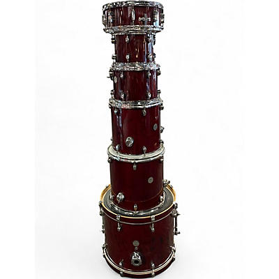 Used Mapex 6 Piece Meridian Dark Cherry Burst Drum Kit