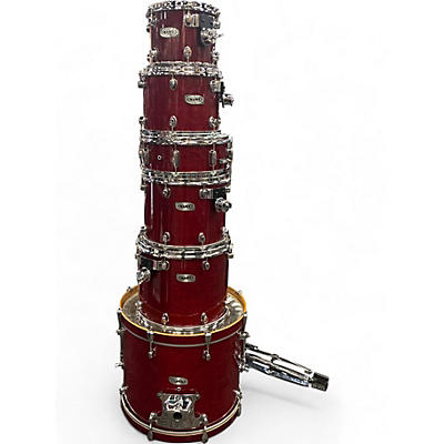 Used Mapex 6 Piece Pro M Burgundy Red Drum Kit