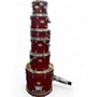 Used Mapex 6 Piece Pro M Burgundy Red Drum Kit Burgundy Red