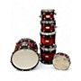 Used Mapex 6 Piece SATURN III Red to Black Fade Drum Kit Red to Black Fade