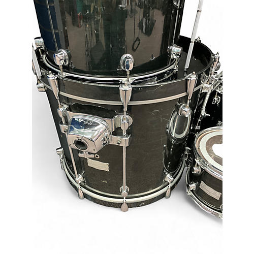 Used Mapex 6 Piece SATURN SERIES SHELL PACK BLACK Drum Kit BLACK