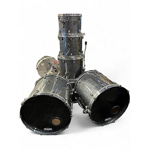 Used Mapex 6 Piece Saturn Standard Galaxy Sparkle Drum Kit Galaxy Sparkle