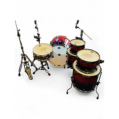 Used Mapex 6 Piece armory magma sparkle Drum Kit