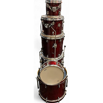 Used Mapex 7 Piece Horizon Trans Red Drum Kit