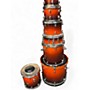 Used Mapex 7 Piece Meridian Orange Drum Kit Orange
