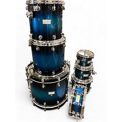 Used Mapex 7 Piece Saturn Series Plus Blue Drum Kit