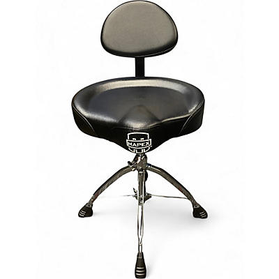 Used Mapex Saddle Top Drum Throne With Backrest and Double-Braced Quad  Drum Throne