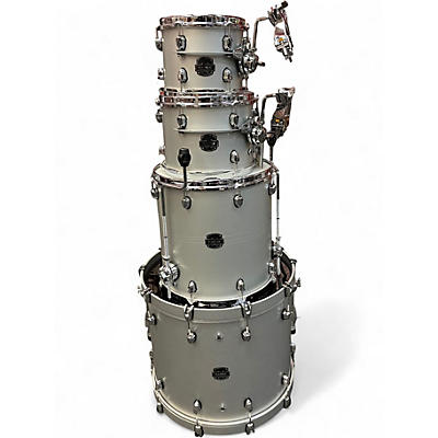 Used Mapex Saturn Evolution Rock Birch 4pc Metallic Gray Drum Kit