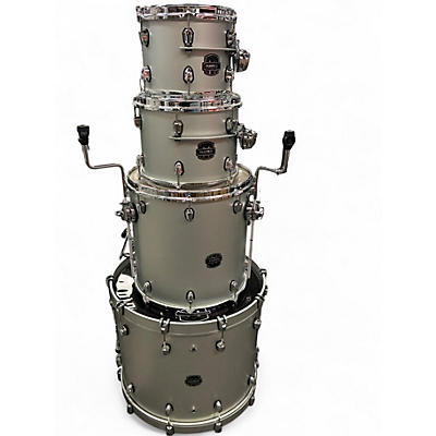 Used Mapex Saturn Evolution Rock Birch 4pc Metallic Gray Drum Kit