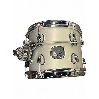 Used Mapex Saturn Evolution Rock Birch 4pc Metallic Silver Drum Kit