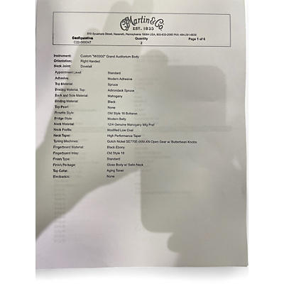 Used Martin 0000-18 Natural Acoustic Guitar