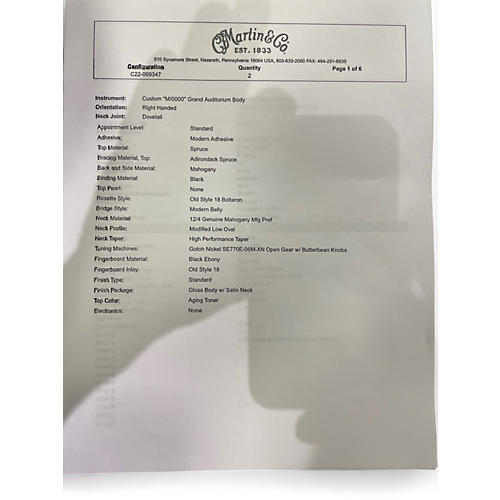 Used Martin 0000-18 Natural Acoustic Guitar Natural