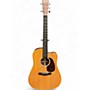 Used Martin Custom DCPA4R Natural Acoustic Electric Guitar Natural