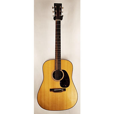 Martin Used Martin D-18e Natural Acoustic Electric Guitar