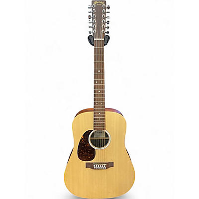 Used Martin D-X2E LEFT-HANDED Natural 12 String Acoustic Guitar