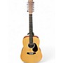 Used Martin D12X1AE Natural 12 String Acoustic Electric Guitar Natural