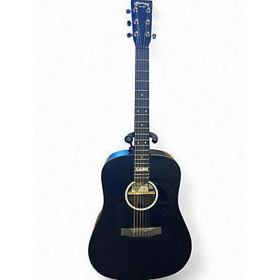 Used Martin DX Johnny Cash Black Acoustic Electric Guitar