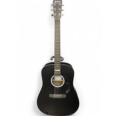 Used Martin DX Johnny Cash Black Acoustic Electric Guitar