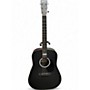 Used Martin DX Johnny Cash Black Acoustic Electric Guitar Black