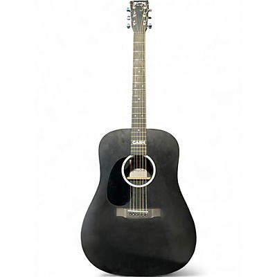 Used Martin DX Johnny Cash Left Handed Black Acoustic Electric Guitar