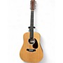 Used Martin DX12AE Natural 12 String Acoustic Electric Guitar Natural