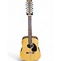 Used Martin DX2 Natural 12 String Acoustic Electric Guitar Natural