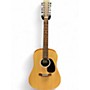 Used Martin DX2E Natural 12 String Acoustic Electric Guitar Natural
