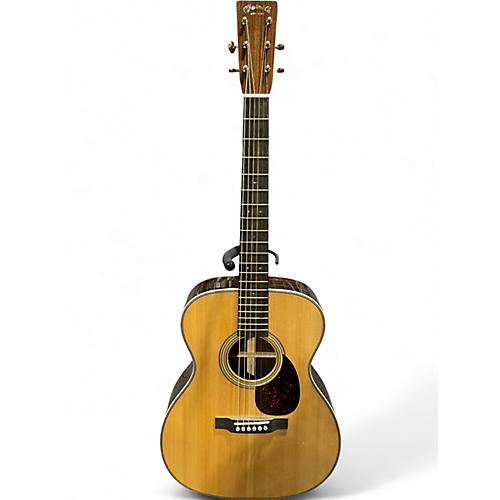 Used Martin OM28 Modern Deluxe Natural Acoustic Guitar Natural