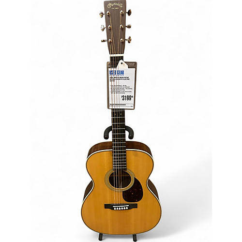 Used Martin OM28E Retro Natural Acoustic Electric Guitar Natural