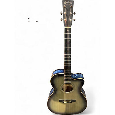 Used Martin OMCE Blue Edge Burst Special Acoustic Electric Guitar