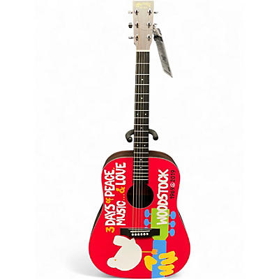 Used Martin dx woodstock red Acoustic Electric Guitar