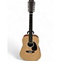 Used Martin dx2 Natural 12 String Acoustic Electric Guitar Natural