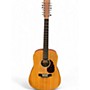 Used Martin Used Martin dx2e Worn Natural 12 String Acoustic Electric Guitar Worn Natural