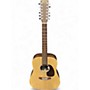 Used Martin dx2e natural 12 String Acoustic Electric Guitar natural