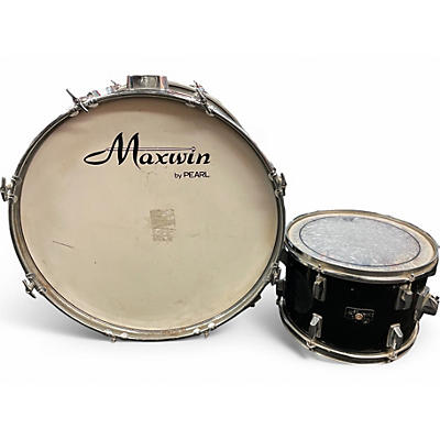 Used Maxwin By Pearl 2 Piece MISC DRUMS Black Drum Kit