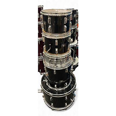 Used Maxwin By Pearl 5 Piece Maple Black Drum Kit