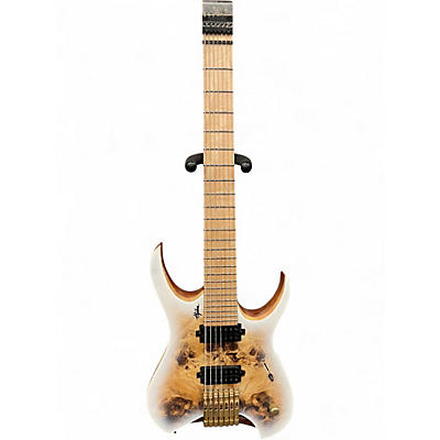 Used Mayones Hydra Elite 7 Trans Natural White Burst Satine Solid Body Electric Guitar