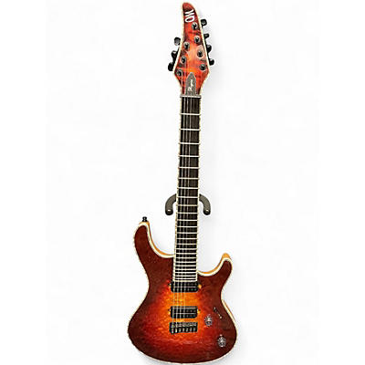 Used Mayones REGIUS 7 QUILTED SUNBURST Solid Body Electric Guitar