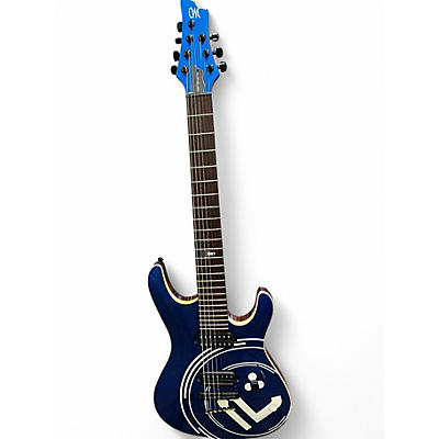 Used Mayones Setius GTM7 Blue and White Solid Body Electric Guitar