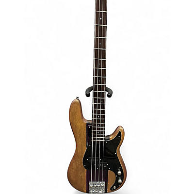 Used Mcgrath Purple and Gold Four Natural Electric Bass Guitar
