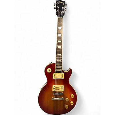 Used Memphis Les Paul Copy Red burst Solid Body Electric Guitar