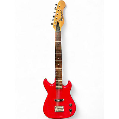 Used Memphis MG SERIES DOUBLE CUT Candy Apple Red Solid Body Electric Guitar