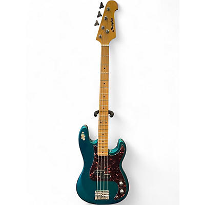 Used Memphis P Bass Metallic Aqua Marine Electric Bass Guitar